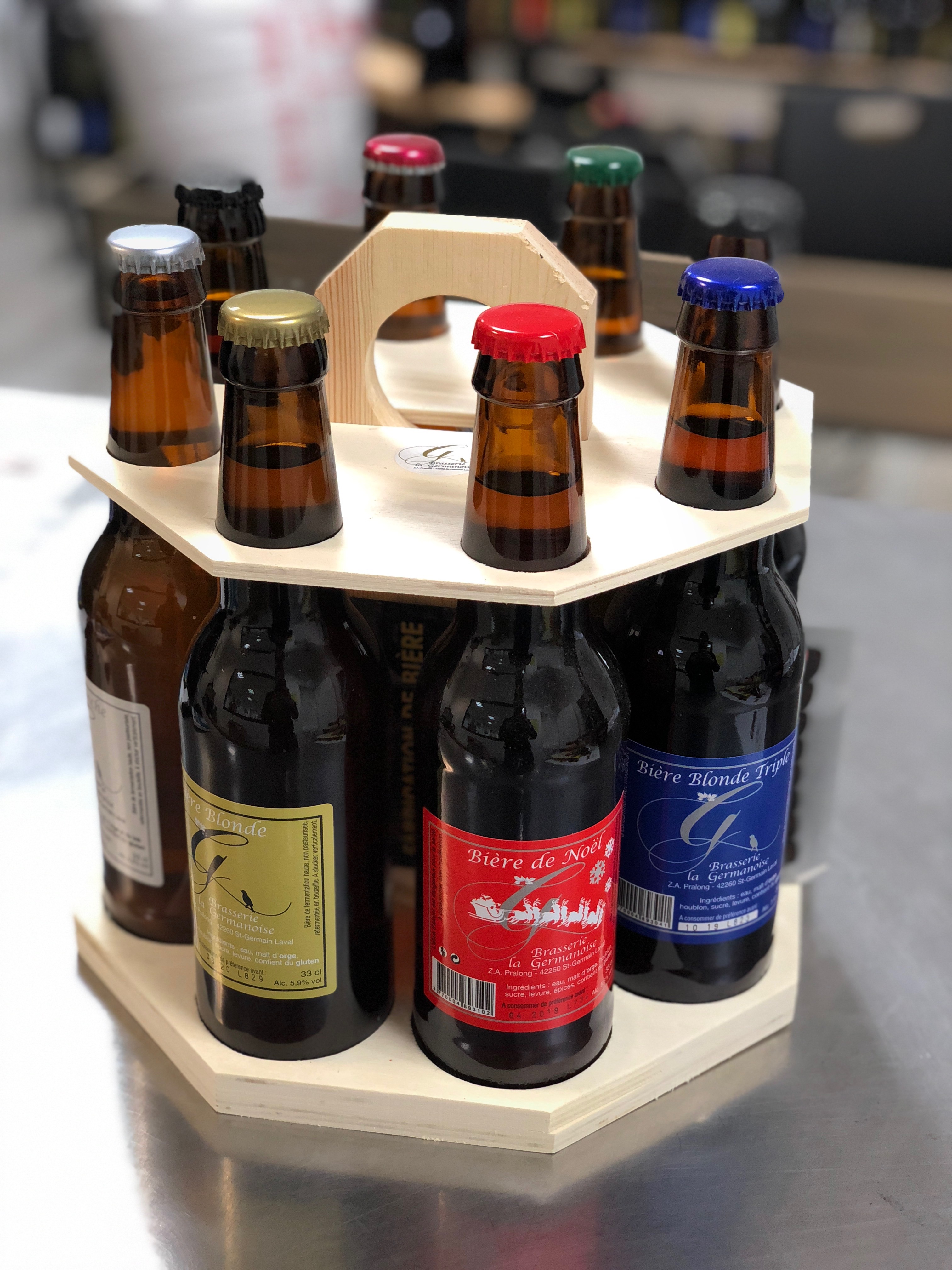 Idées cadeaux - Coffret bois de 6 bières 33cl